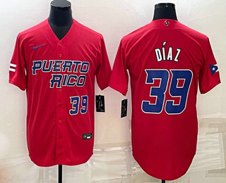 Mens Puerto Rico Baseball #39 Edwin Diaz Number 2023 Red World Baseball Classic Stitched Jersey,We sell and wholesale Mens Puerto Rico Baseball #39 Edwin Diaz Number 2023 Red World Baseball Classic Stitched Jersey on line form chian!